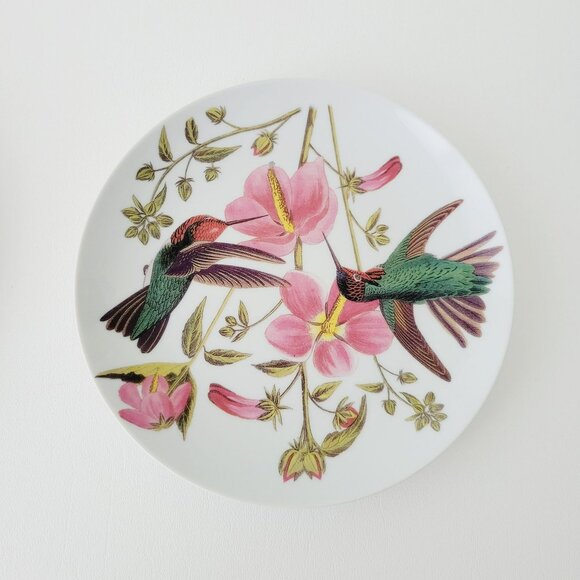 Godinger Audubon Bird Salad Plates (3), Hummingbird, Blue Wing Warbler, Cardinal - Picture 13 of 13